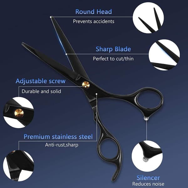 INF Hairdressing Set with Scissors, Combs, Clips, Cape 11 pieces