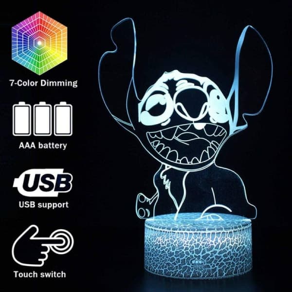 3D LED-lampe glød natlamper symodel LED-lampe børneværelse