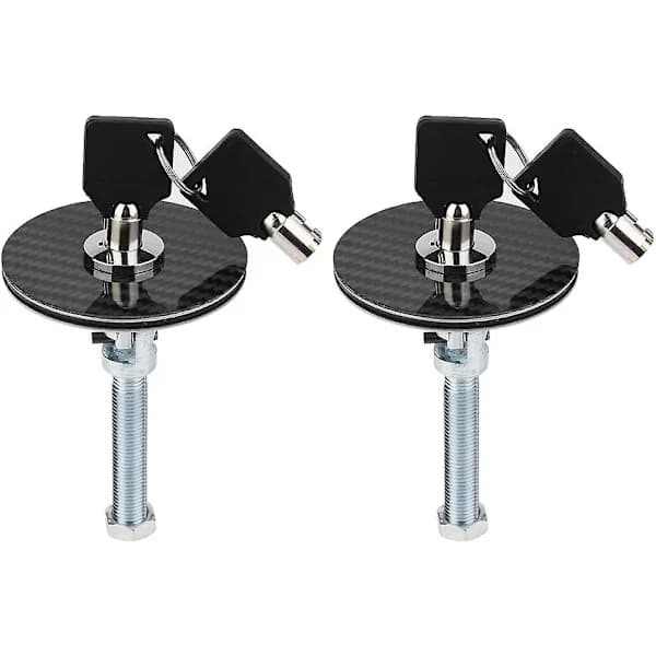Quick Release, Universal Carbon Style Hood Lock Key Pin Kit 2pcs Black