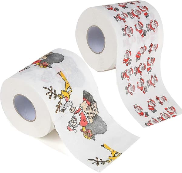 Sjovt juletoiletpapir, 2-pak