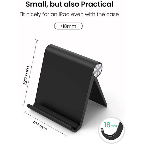 Säädettävä tablettiteline, yhteensopiva iPad 10.2 2019 kanssa