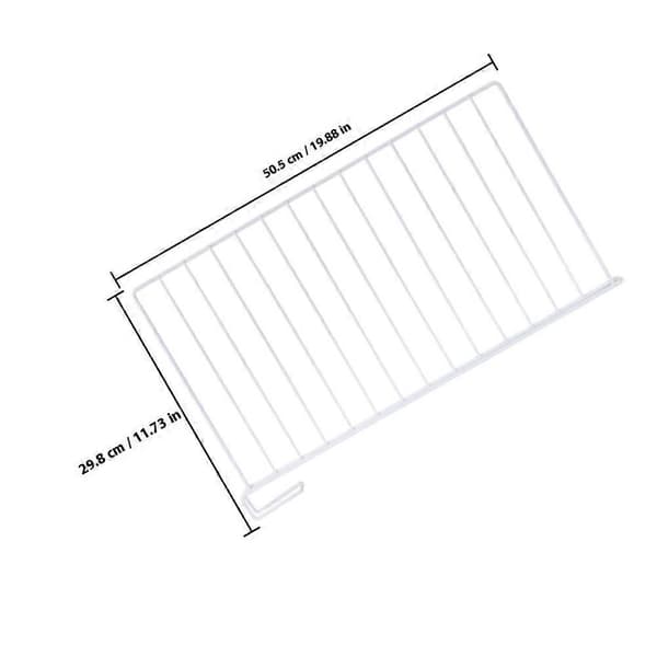 Vertical Wardrobe Shelf Divider Iron Clothes Organizer Practical Wardrobe Divider White