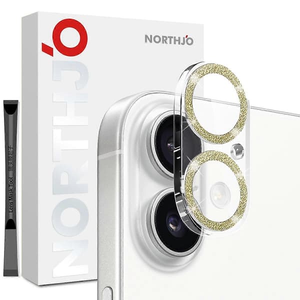 For iPhone 17 Camera Lens Protector Glitter Bling Circles Tempered Glass HD Clear 3D Full Co