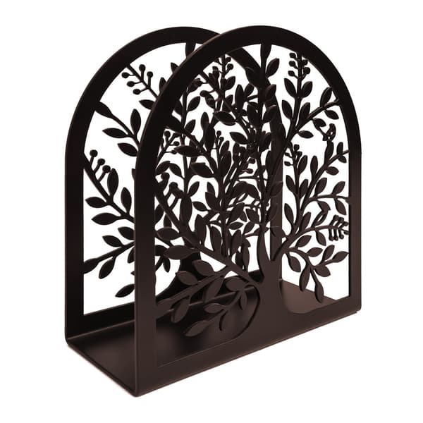 Servietholder til bord, moderne metalservietholder med livets træ-design