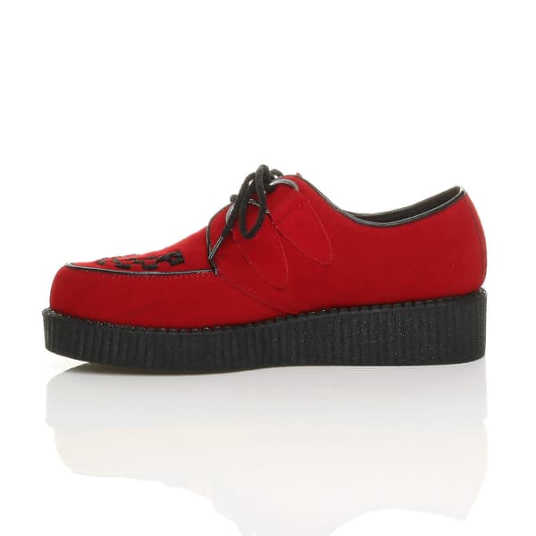 Platform Snøring Dame Gotisk Punk Creepers Sko Støvler 40