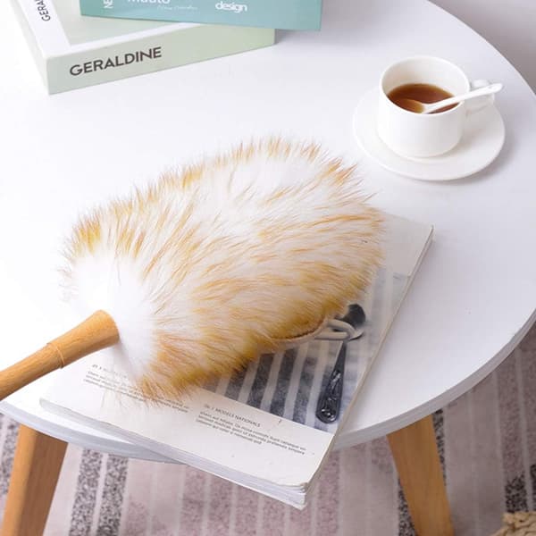 Small Duster (Coffee Color), Soft Wool Cloth, Antistatic Microphone
