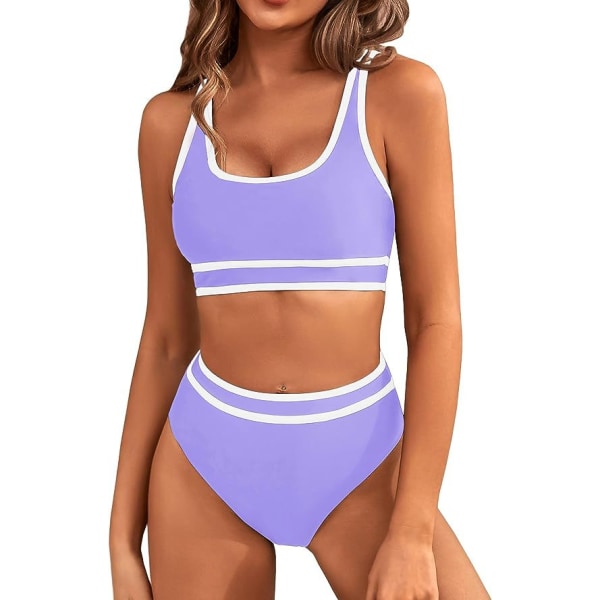 Bikini tankini purple L