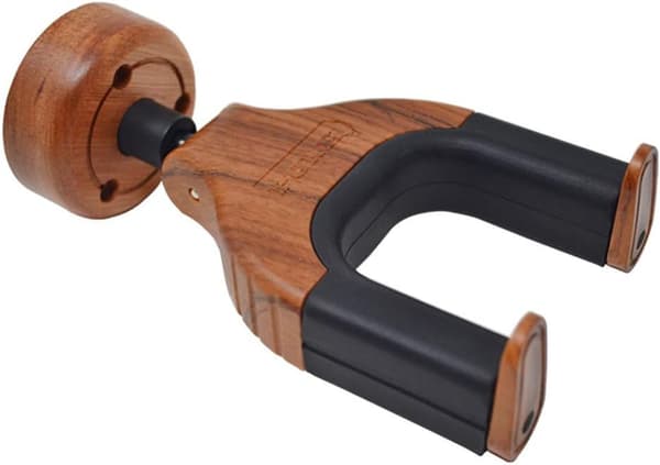 En gitarveggmontert automatisk låsing i trebase