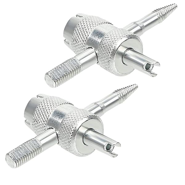 4-in-1 Valve Core Tool Multifunctional Valve Socket Wrench for Car Tire Valve Core Remover Installer Repairer (2 Pieces)