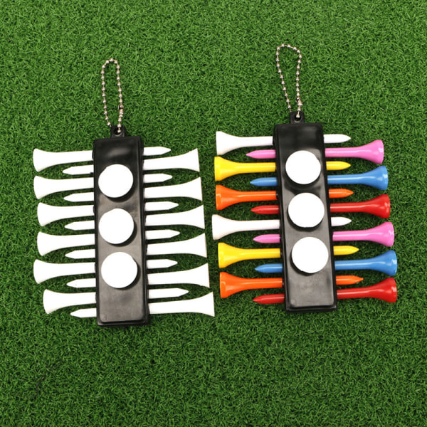 1 sæt golfnålsholder plastikbold TEE bærebold TOMark