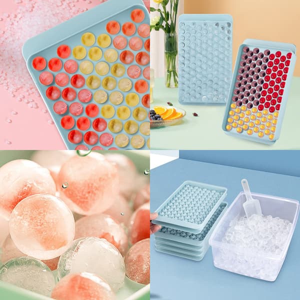 Mini Ice Cube Molds for Freezer, Round Ice Cube Mold, Spherical Ice, Small Ice Cube Mold, Crushed Ice Mold for Cooling Drinks and Coffee