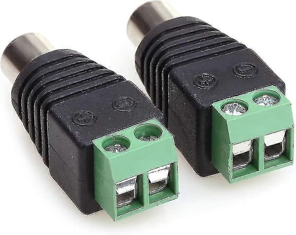 Fe-stik, Phono Fe til skrue O/videostikadapter til CCTV-kamera (2-pak)