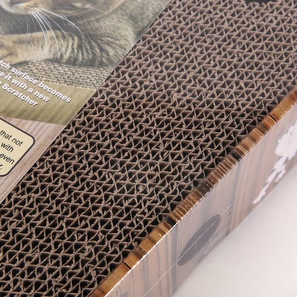Cat Scratching Board with Bell Rope Posts Corrugated Cat Paper Mat