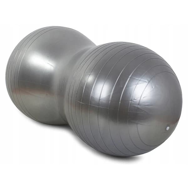 Gymnastikboll / Pilatesboll med pump - Jordnöt Silver Silver