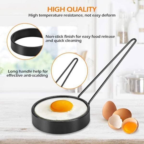 3 stk runde eggeringer pannekakeform, non-stick omelett eggering, hjemmekjøkken kokeverktøy, eggform