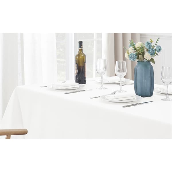 Rektangulær 80*120cm Hørtekstureret Dug Plet- og Krølbestandig Polyester