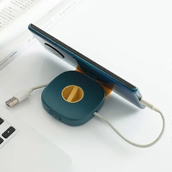 PIAO 6-pack Retractable Cable Manager Charging Cable Organizer Phone Cord Holder Retractable Cable Winders Small Winder Case for USB Cable He...