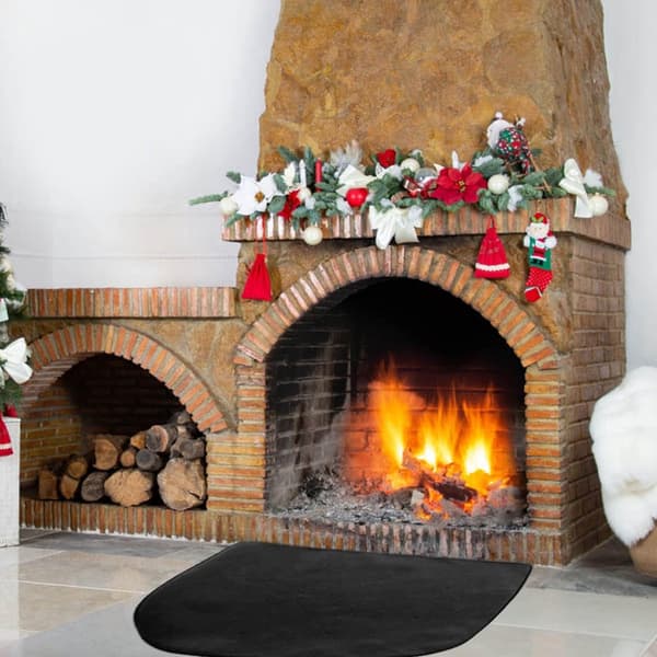 Multilayer Fire Mat, Heat Resistant Floor Protector for Fireplace, 152x70cm