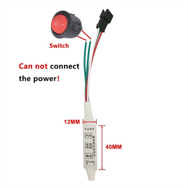 LED Strip Lyskontroller Reflux Pixel Kontroller LED