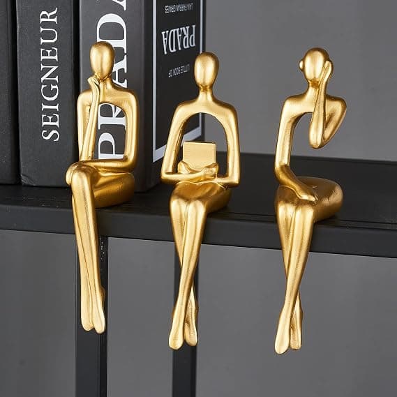 Guld Heminredning Ballong Figur Dekor, Liten Keramik Djur Staty H