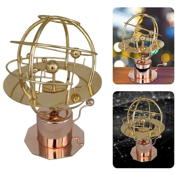 3D Metal Solsystem Model Retro Urværk Planeter Håndværk Kinetisk Kunst Asteroid Solsystem Model Skrivebordsindretning