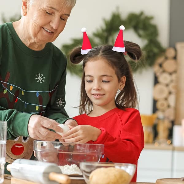 10 st julehue-hårnåle, julehårtilbehør til piger, julehårnål, til jule-temafestdekorationer, hårtilbehør til piger
