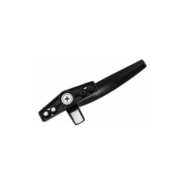 Lockable Window Handle Door Window Handle Aluminum Alloy Left Screw Fixed Grip Black