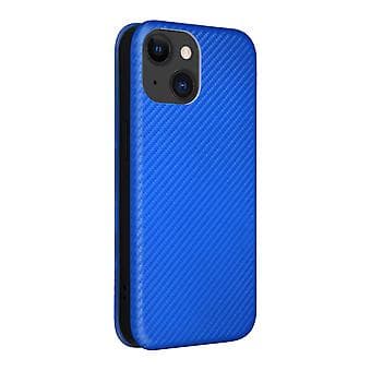 Lædercover til iPhone 15 Plus (Blå)