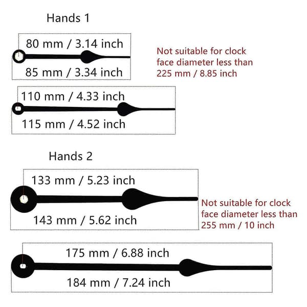 18mm High Torque Quartz Clock Movement DIY Clock Replacement Mechanism 4 Pairs Hands Wall Clock Repair Kit