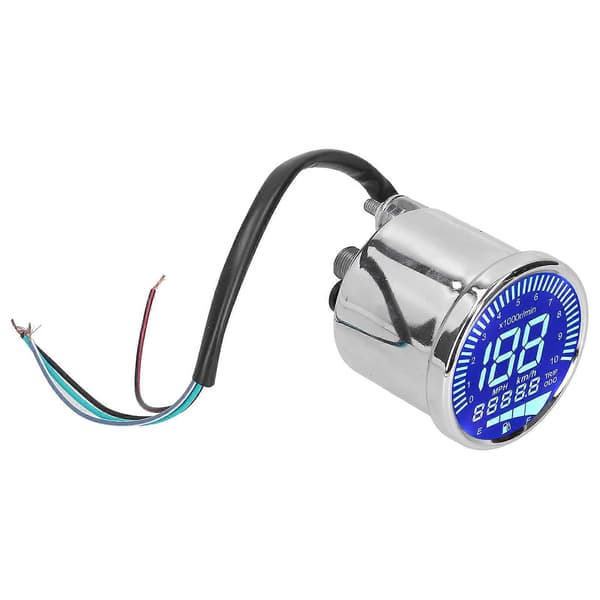 Speedometer 0-160KM/H LCD Digital LED Speedometer for Motorcycle 12V DC Retro Chrome Style