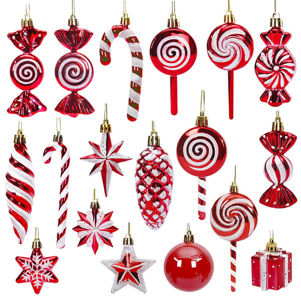 12 Christmas Tree Ornaments Candy Christmas Decorations Sugar Canes Christmas Tree Pendants