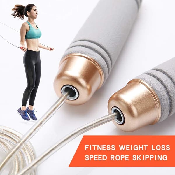 Weighted Jump Rope for Handles, Adjustable TPU Cable with Bearings