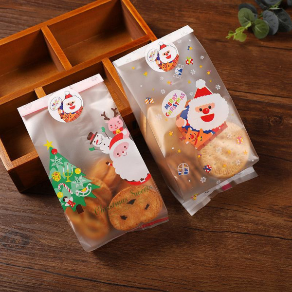 150 julesmåkager Pakkepose Snack Crispy Snowflake Nougat Bage Madpose Maskinforseglingspose