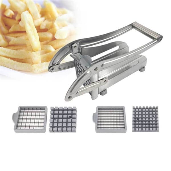 Pommes frites-kutter i rustfritt stål, grønnsakskutter, potetkutter, pommes frites-rivejern, potetchipper