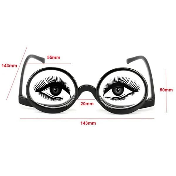 Roterende forstørrelsesglas make-up briller +1.0~+4.0 sort styrke 3.5