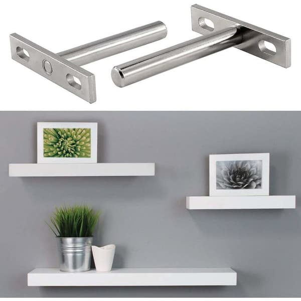 Metal Bracket for Floating Shelf, 3 Inch Concealed Mounting Bracket. Hidden Bracket for Wall Mounted Floating Shelf