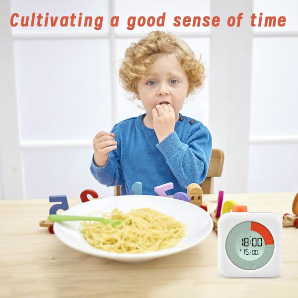 Digital visuel timer, Time Timer med nedtælling, alarm, ur, 60