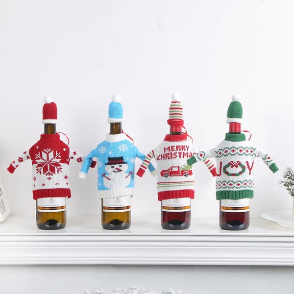 4-pack Christmas Wine Bottle Holder