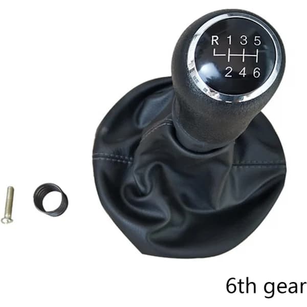 6-trins sort gearknop med mønster til VW Transporter T5 T6