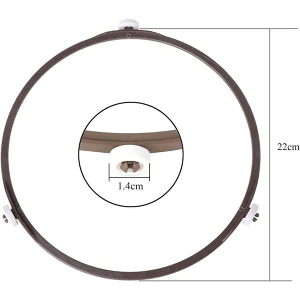 Universal 22cm Rotating Turntable Support for Microwave, Compatible with Most Brands - Brown