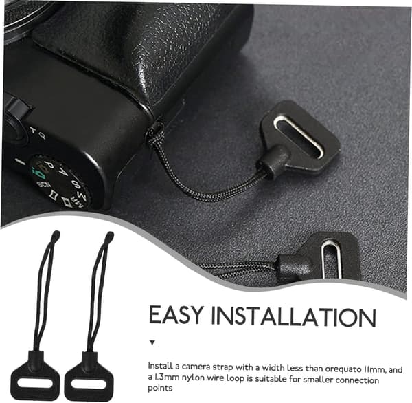 Neck Strap Buckle Adapter Set for Slim Straps Mm Camera Split Ring Connector