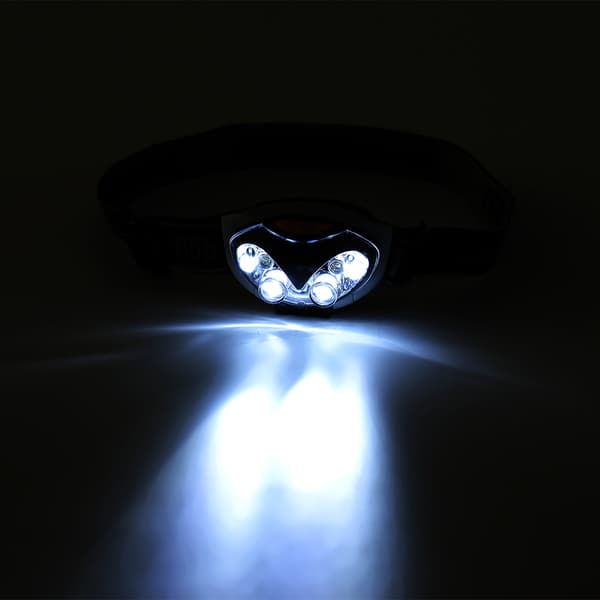 6 LED Adjustable Angle & Headband Strap Super Bright Headlamp 3 Modes 1200 Lm Waterproof