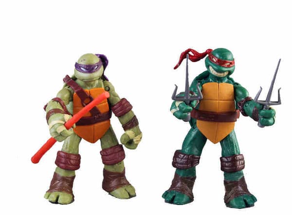 12 cm Teenage Mutant Ninja Turtles-figurer - 4-pakning