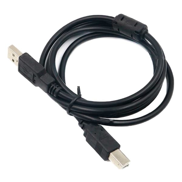 USB 2.0-kabel Type A hann - Type B hann 1,5 m skriver- og datakabel svart