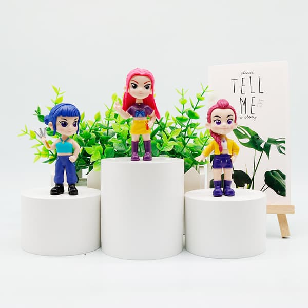 K-Pop Demon Hunters Chibi Figurer | Söta Q-Version PVC Samlarobjekt *Q-version 10-delars set* Q-version 10-piece set