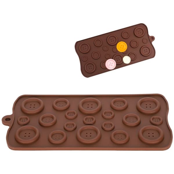 Chokoladeformbakke knapform støbeform DIY Fondant Bagværk Slikfremstilling Bageværktøj