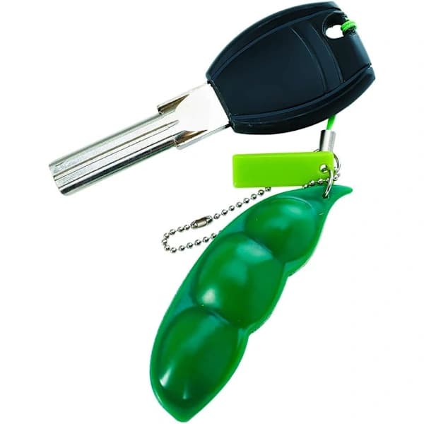 6 stk Squeeze Beans Nøkkelring Fidget Leker Squishy Ertebelg Stressleke Gi Barn Moro Reduser Angst og Stress