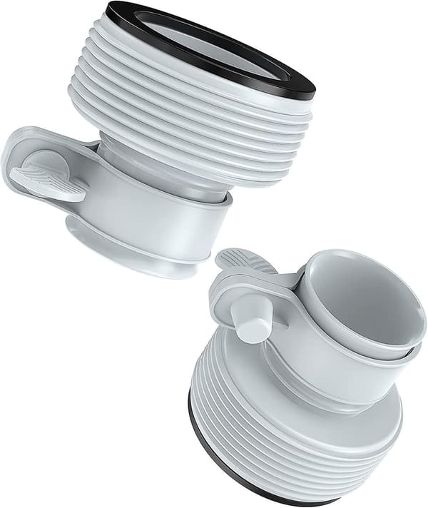 Type B slangeadapter til pumper, 2-pak, poolslangeadapter til 1,5\" og 1,25\" tilslutninger