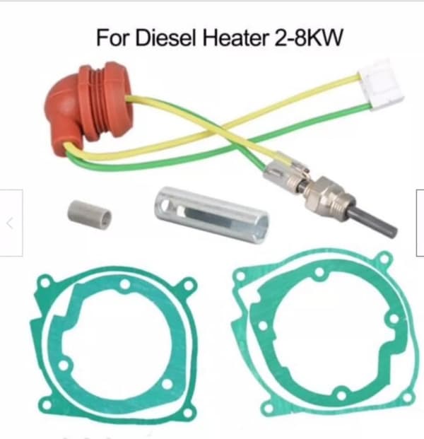 12V Luft Diesel Parkeringsvarmer Del Kit Gløderør Passer til Varmer D2 D4 D4S 252069011300 & Fjernelsesværktøj