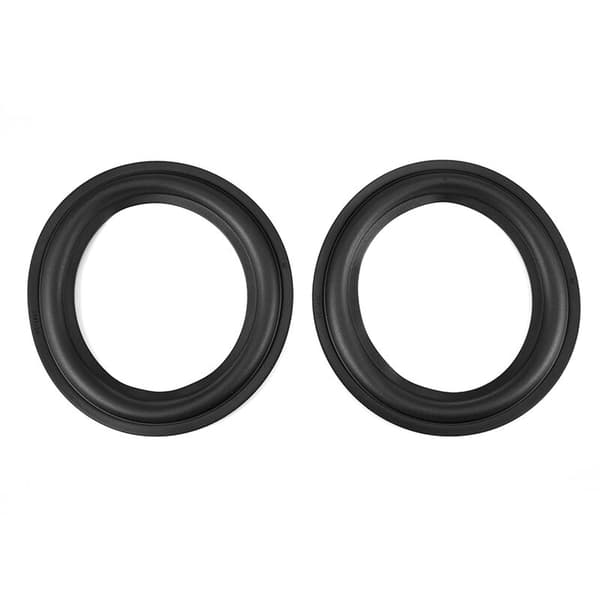 2 stk 6\"/156mm Perforerede gummihøjttaler-surroundhøjttaler reservedele sort